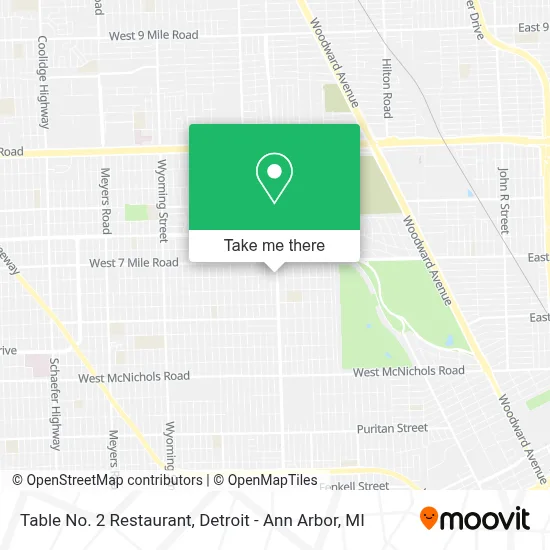 Table No. 2 Restaurant map