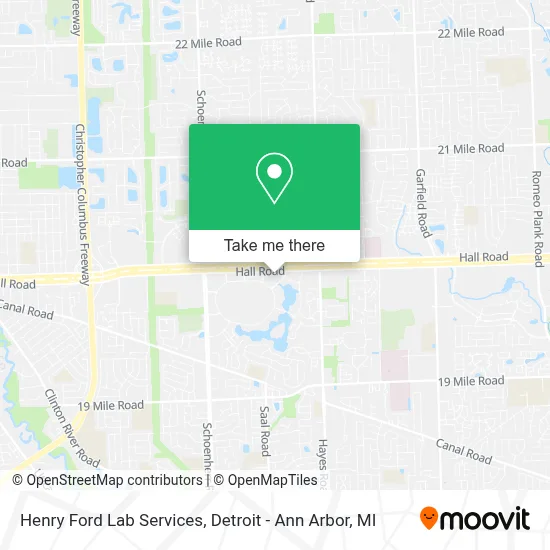 Henry Ford Lab Services map