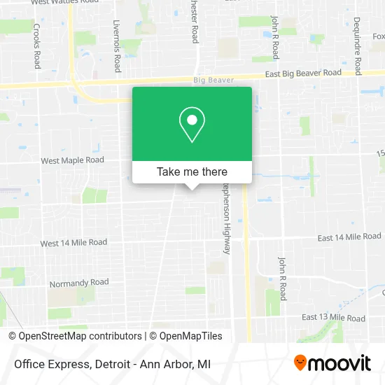Office Express map