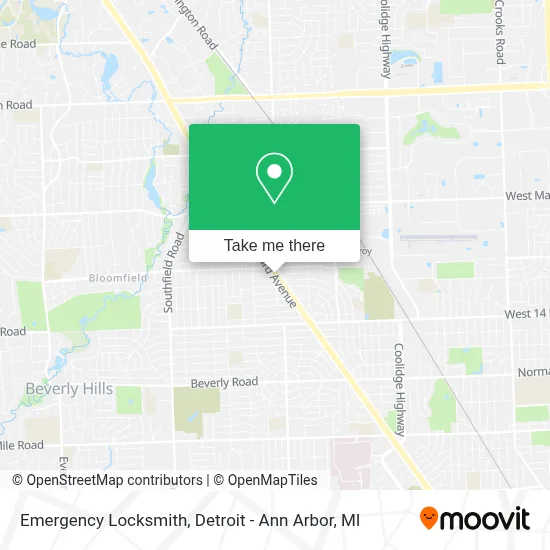 Emergency Locksmith map
