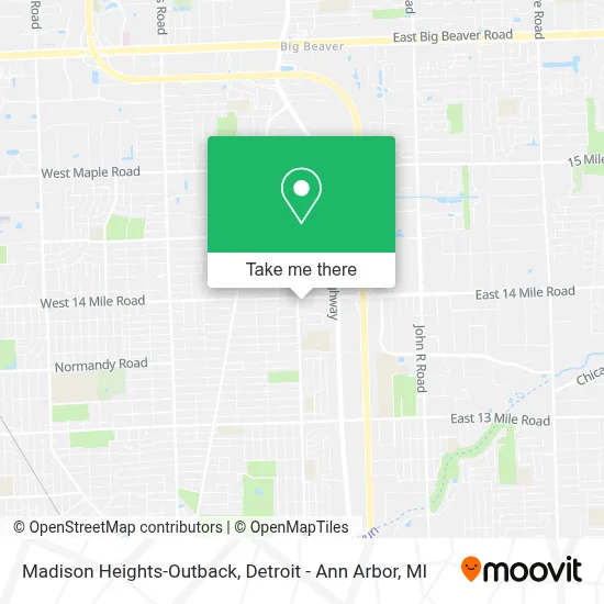 Madison Heights-Outback map