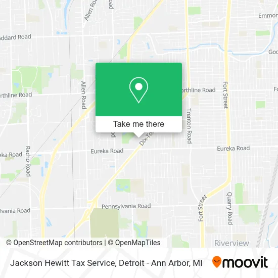 Jackson Hewitt Tax Service map