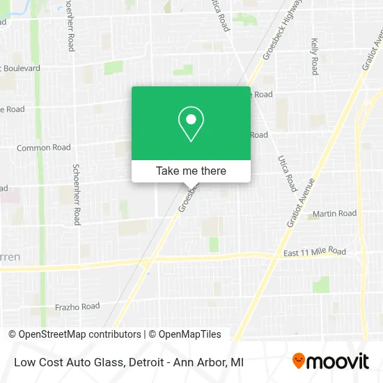 Low Cost Auto Glass map
