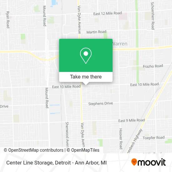 Center Line Storage map