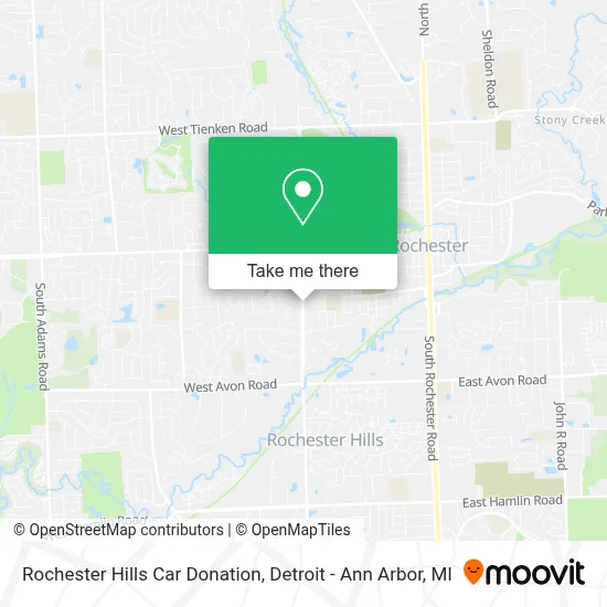 Rochester Hills Car Donation map