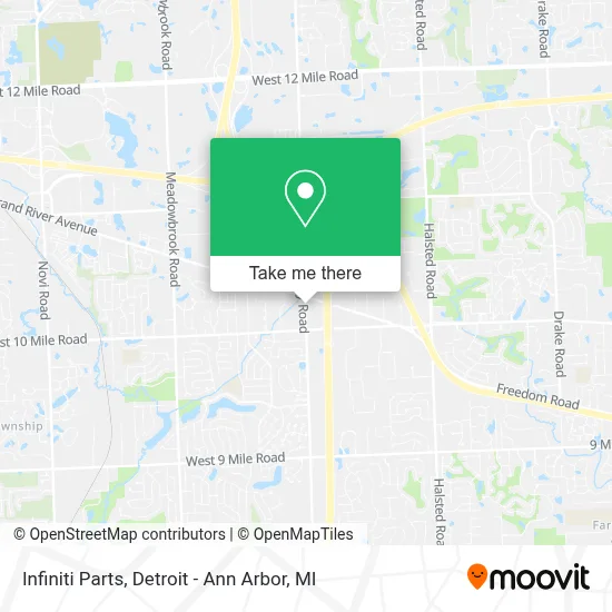 Infiniti Parts map