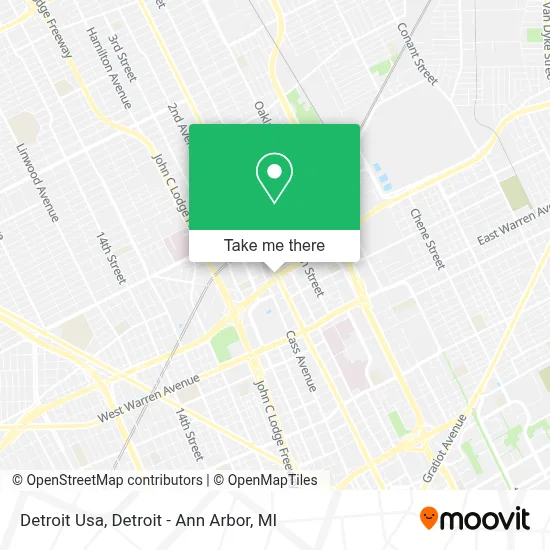 Detroit Usa map