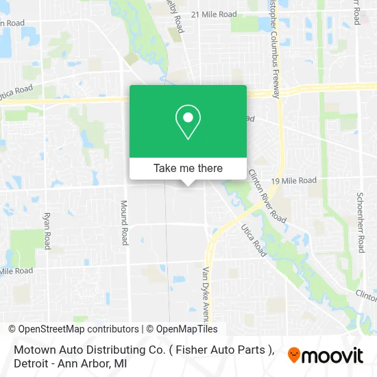 Motown Auto Distributing Co. ( Fisher Auto Parts ) map