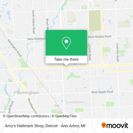 Amy's Hallmark Shop map