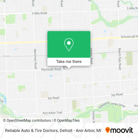 Reliable Auto & Tire Doctors map