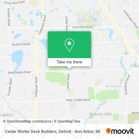 Cedar Works Deck Builders map