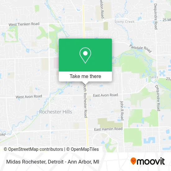 Midas Rochester map