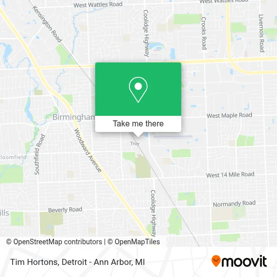 Tim Hortons map
