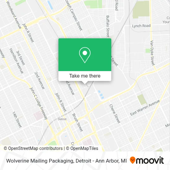 Wolverine Mailing Packaging map
