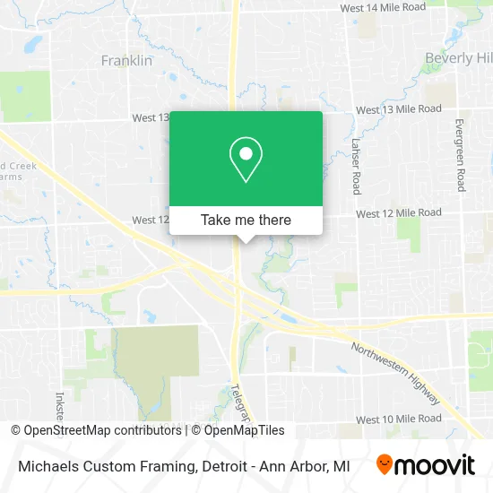 Michaels Custom Framing map