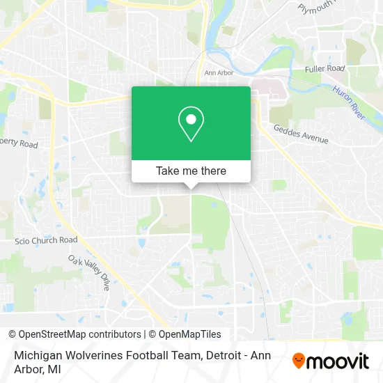 Michigan Wolverines Football Team map
