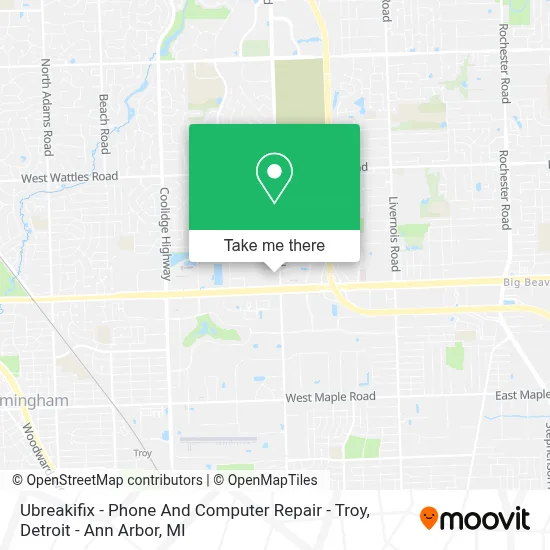 Ubreakifix - Phone And Computer Repair - Troy map