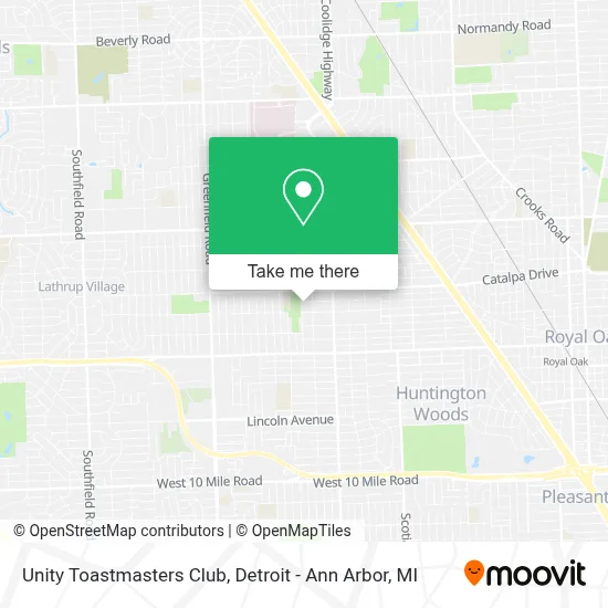 Unity Toastmasters Club map