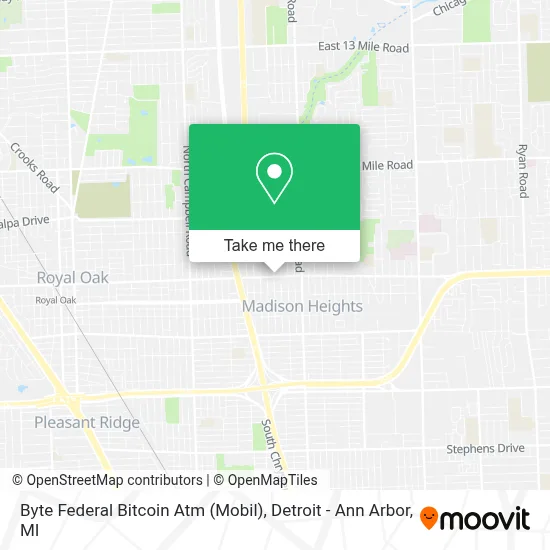 Byte Federal Bitcoin Atm (Mobil) map