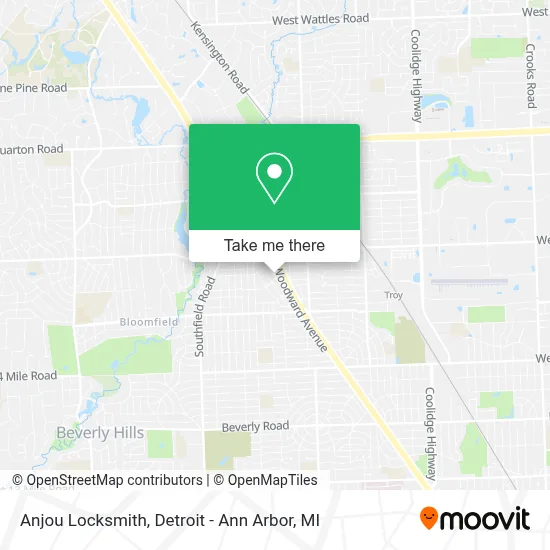 Anjou Locksmith map