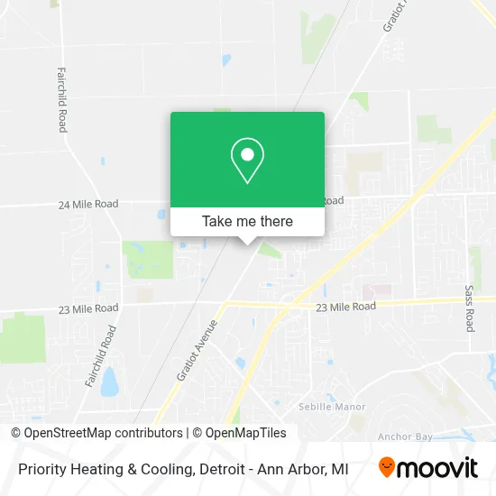 Priority Heating & Cooling map