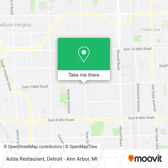 Adda Restaurant map