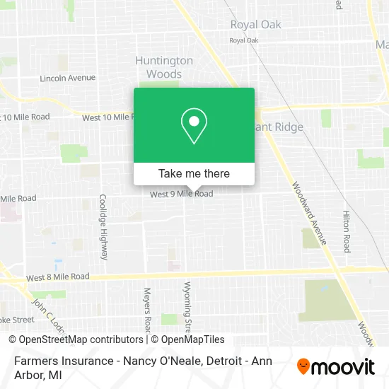 Farmers Insurance - Nancy O'Neale map