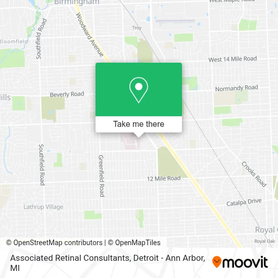 Associated Retinal Consultants map