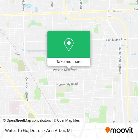 Water To Go map