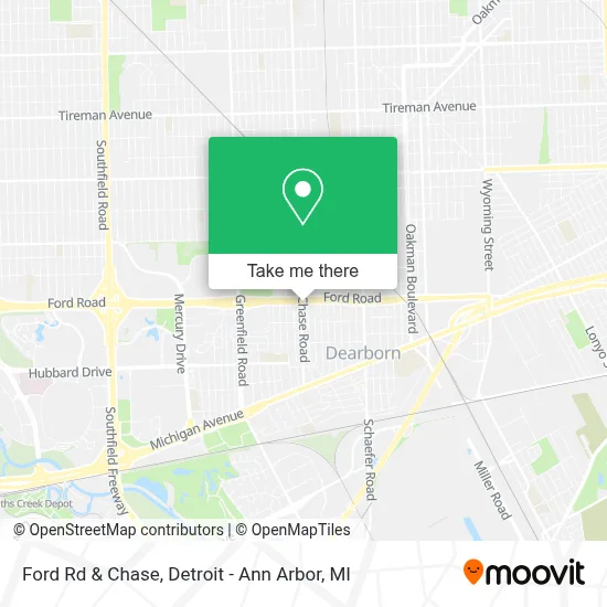 Ford Rd & Chase map