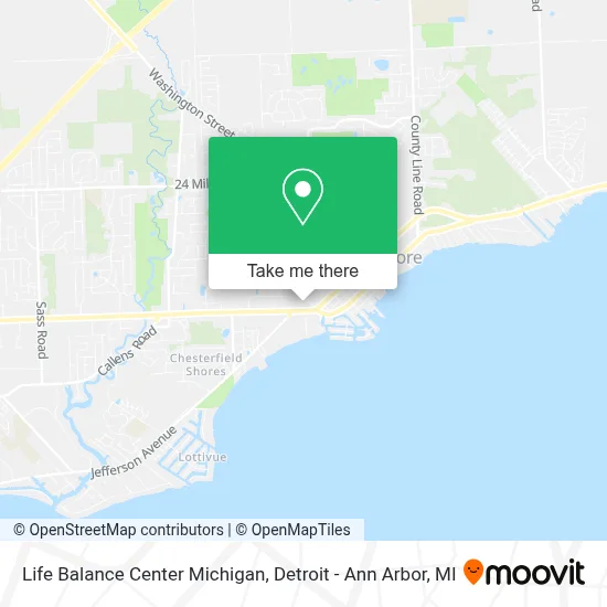 Life Balance Center Michigan map