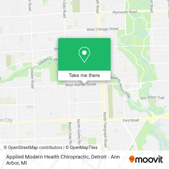 Applied Modern Health Chiropractic map
