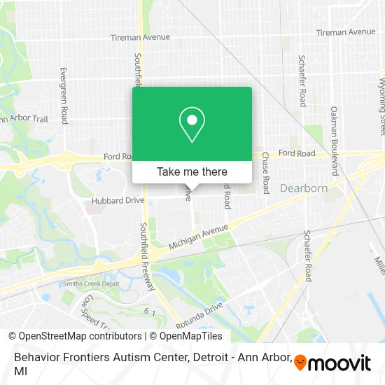 Behavior Frontiers Autism Center map