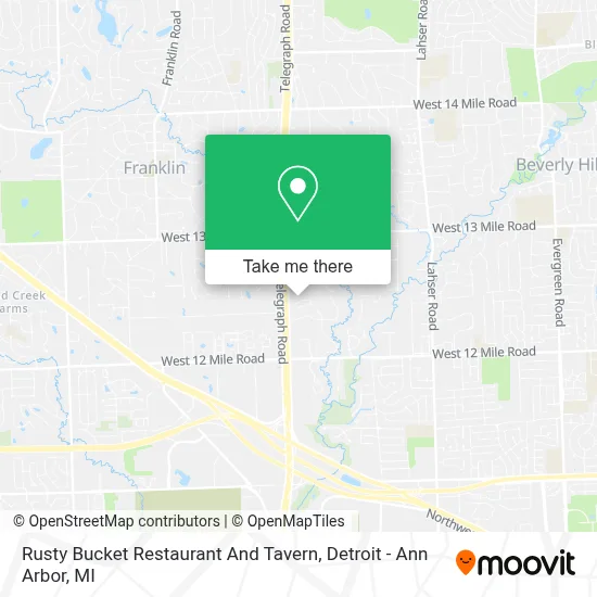 Rusty Bucket Restaurant And Tavern map