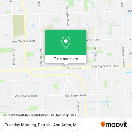 Tuesday Morning map