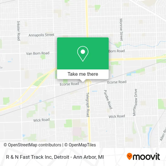 R & N Fast Track Inc map
