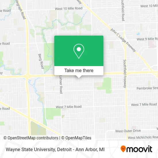 Wayne State University map