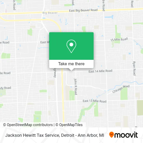Jackson Hewitt Tax Service map