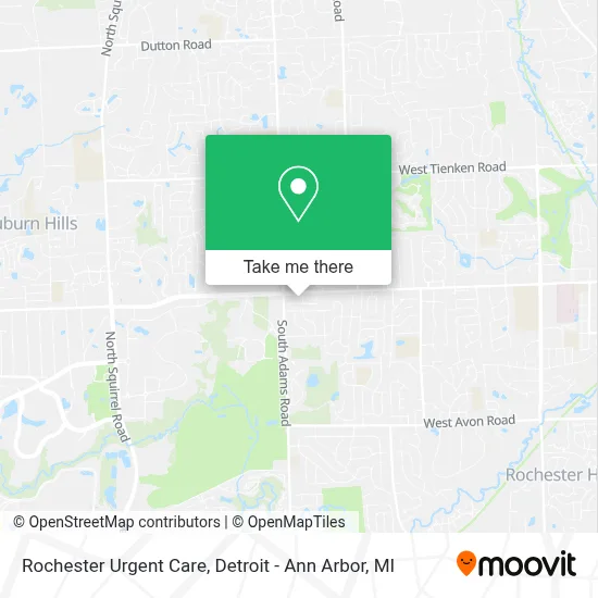 Rochester Urgent Care map
