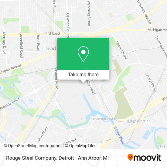 Rouge Steel Company map
