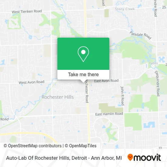 Auto-Lab Of Rochester Hills map