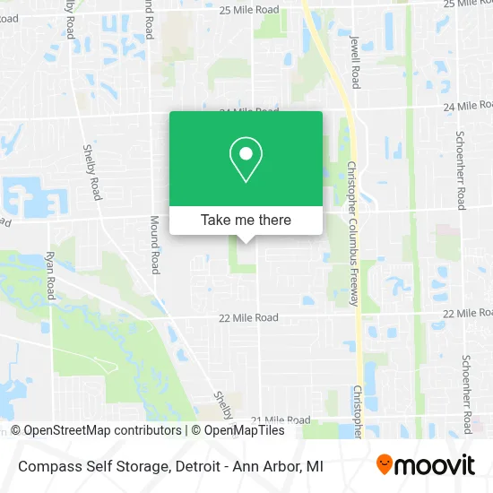 Compass Self Storage map