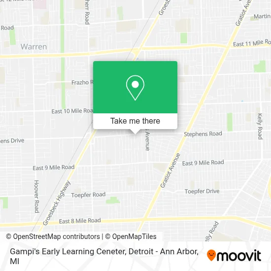 Gampi's Early Learning Ceneter map