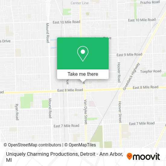 Uniquely Charming Productions map