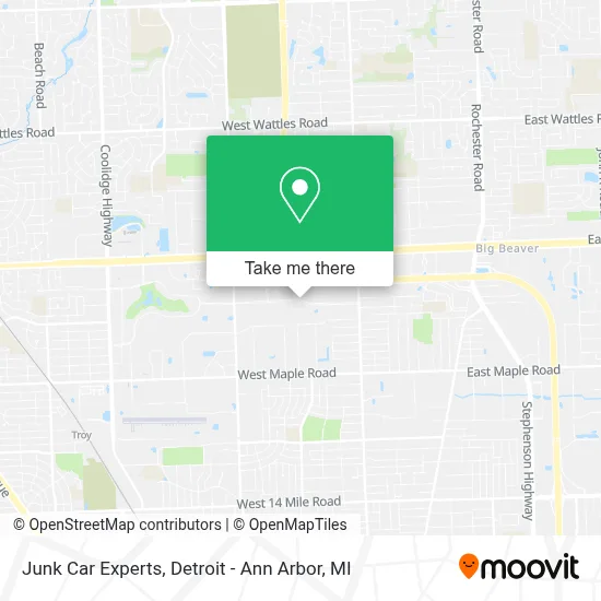 Junk Car Experts map