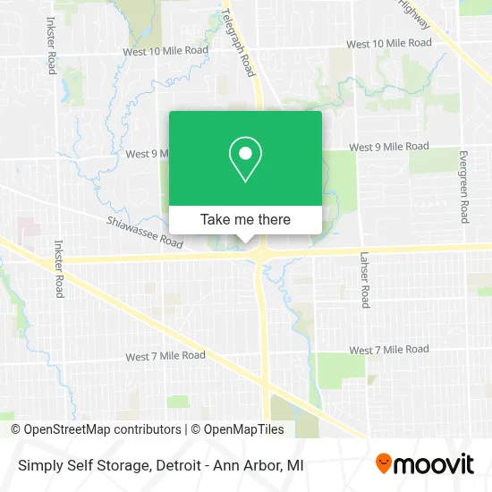 Simply Self Storage map