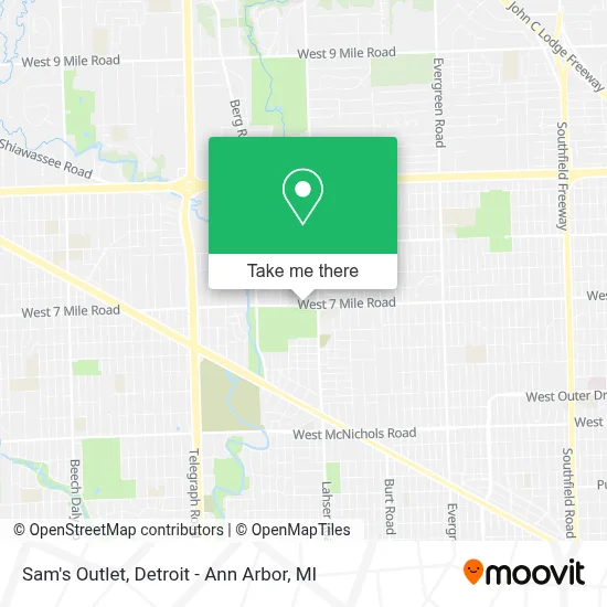 Sam's Outlet map