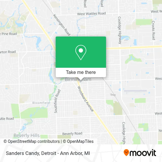 Sanders Candy map