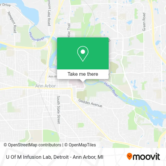 U Of M Infusion Lab map