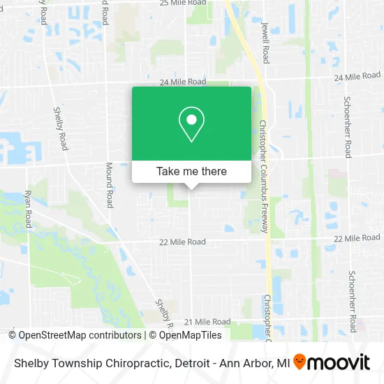 Shelby Township Chiropractic map